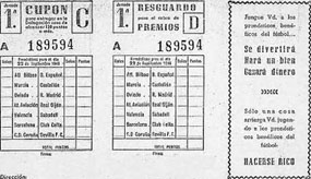 Primer boleto de la Quiniela del 22 de Septiembre de 1946
