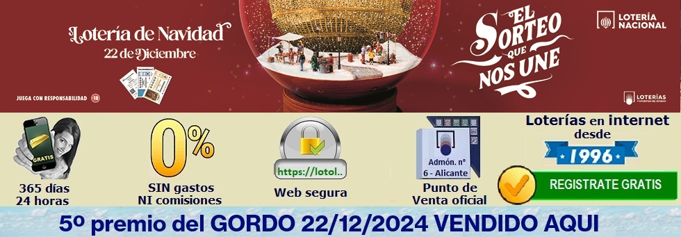 Ventas en Administración de loteria online LotoLuck