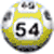 el resultado de la bola es 54